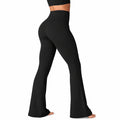Pantaloni leggings svasati S in tessuto elasticizzato nero per fitness