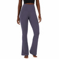 Leggings donna M in tessuto elasticizzato viola ardesia a vita alta per fitness